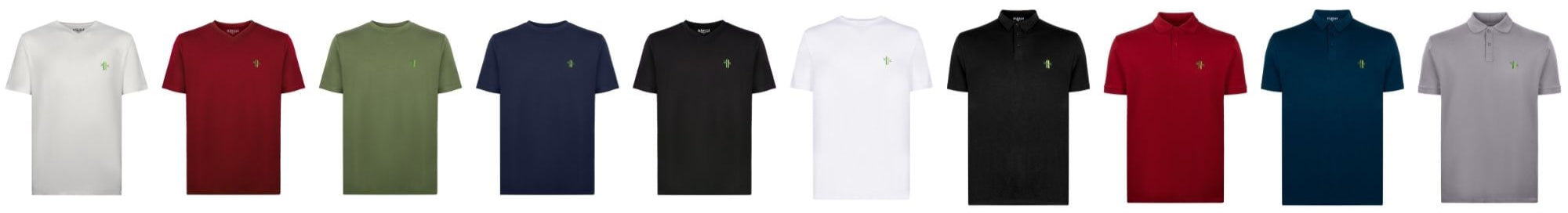Overview of full selection of bamboo shirts and polos by Robumi Lifestyle