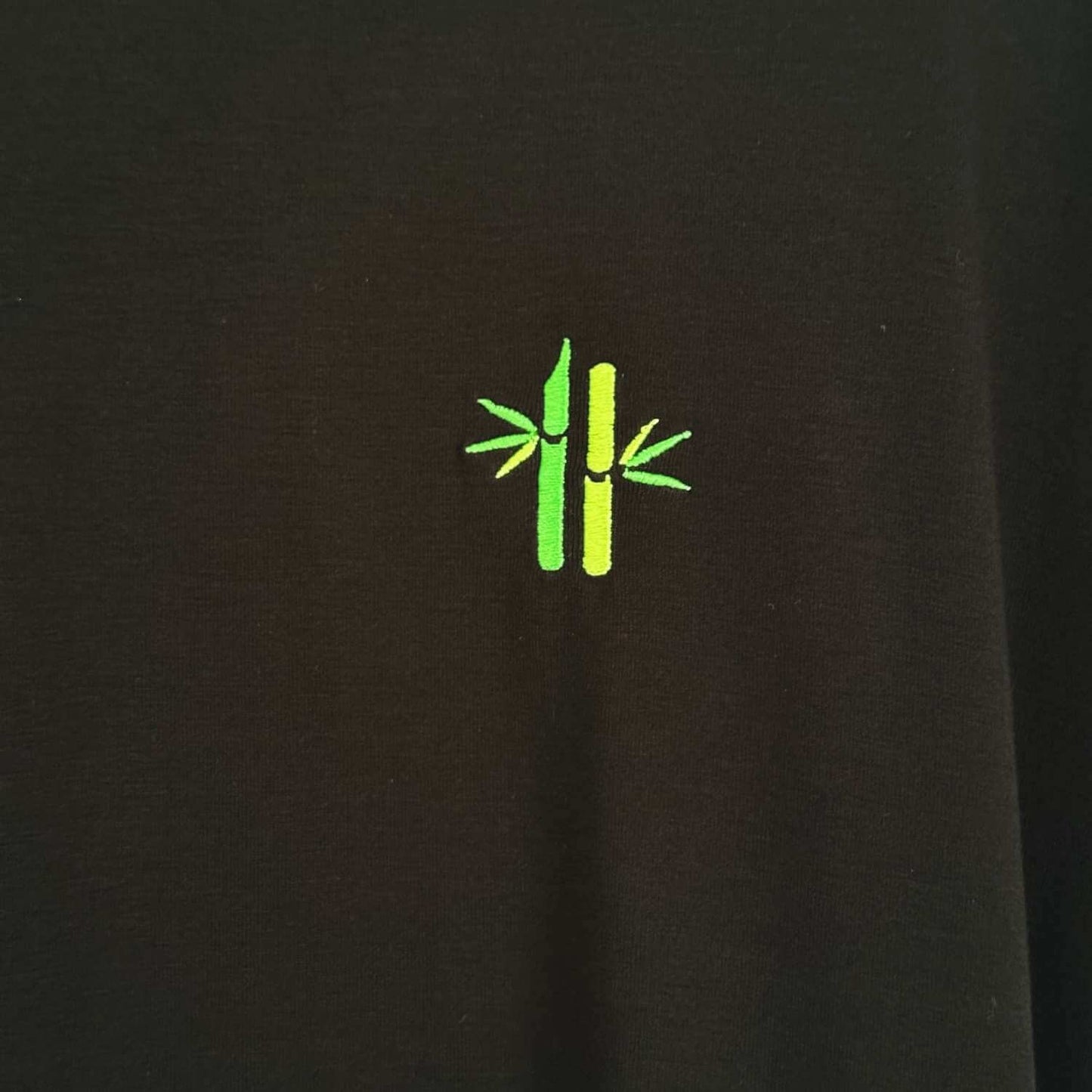 Bamboo embroidery on Everyday Bamboo Shirt | Pitch Black - Robumi Lifestyle