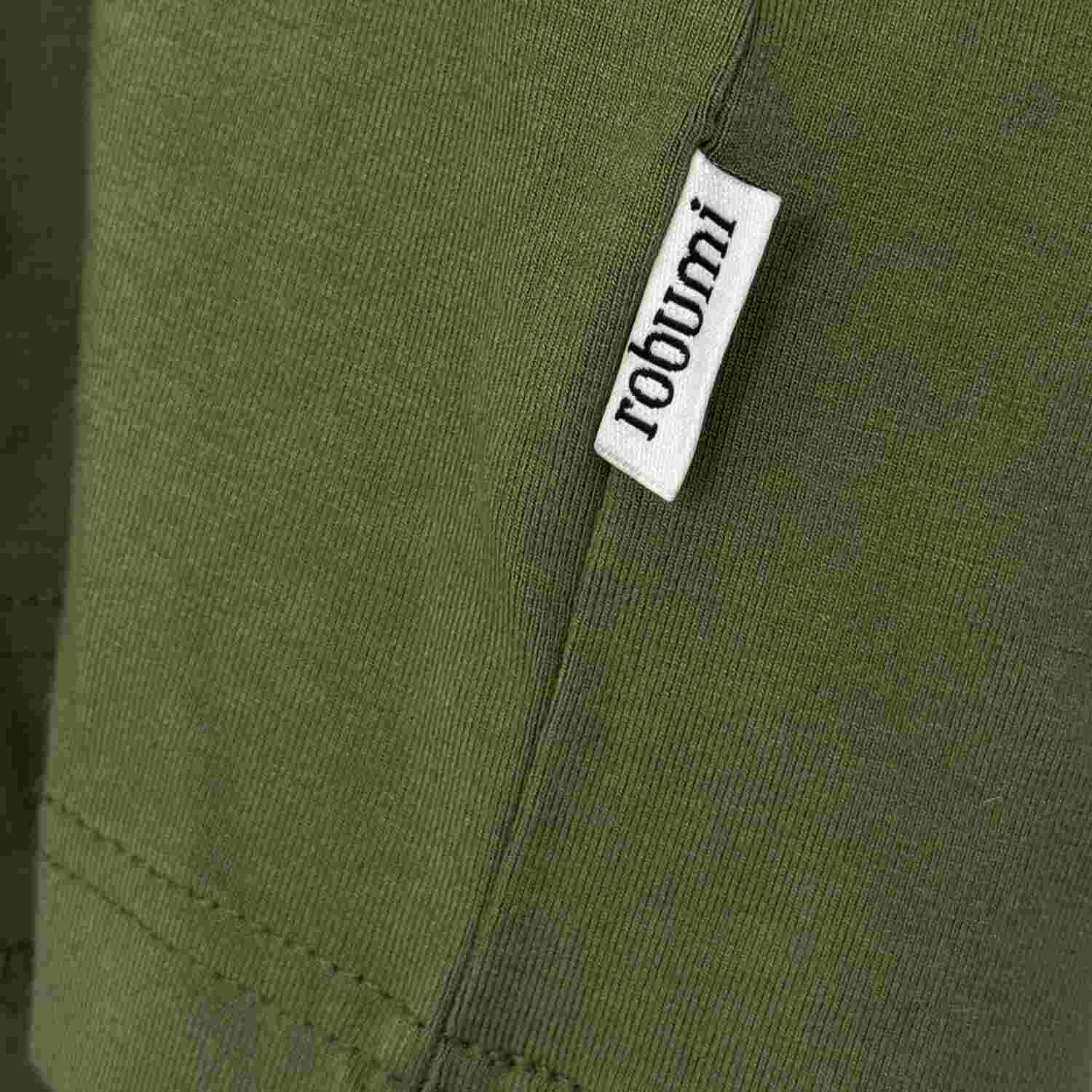 Side label of Everyday Bamboo Shirt | Olive Green - Robumi Lifestyle