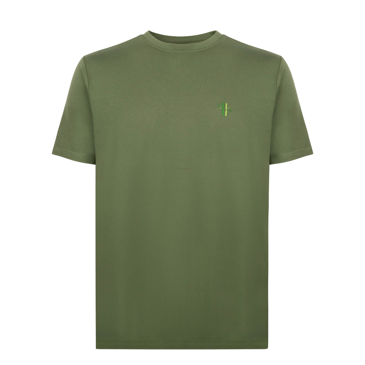 Front of Everyday Bamboo Crew Neck Shirt | Olive Green - Robumi Lifestyle