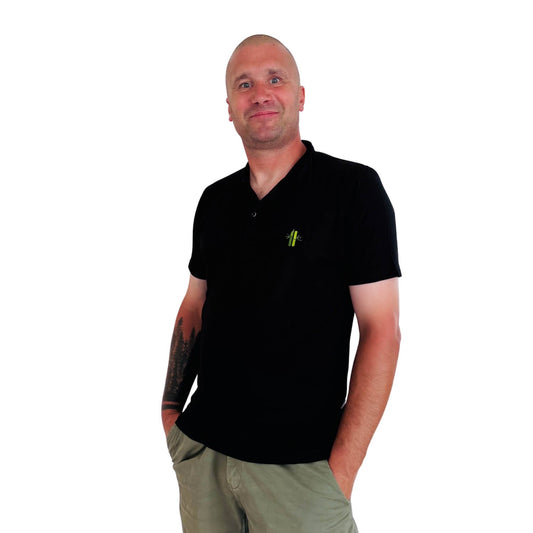 Athletic Fit Black Polo - Robumi Lifestyle